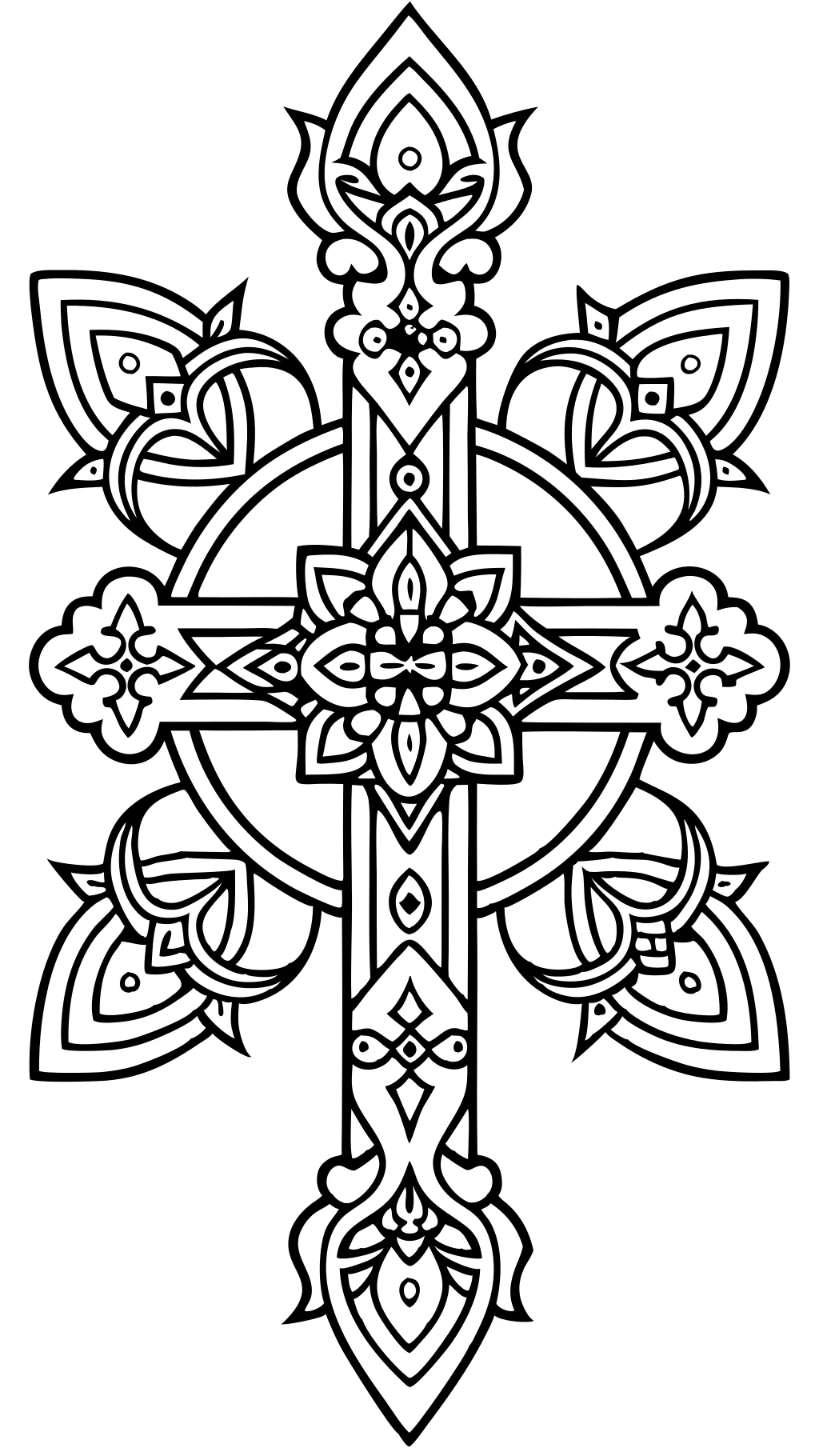 adult coloring pages crosses